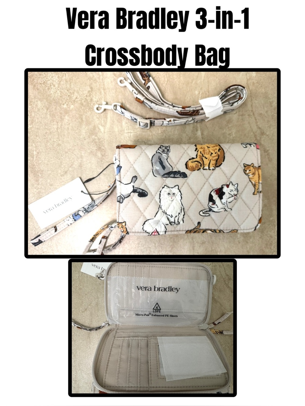 Vera Bradley 3-in-1 Crossbody Bag